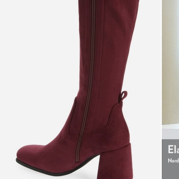 Jeffrey Campbell Red Heeled Boots Sleek Design - Picture 5 of 6